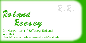 roland recsey business card